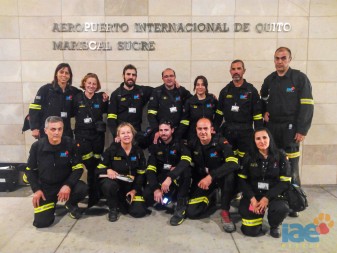 ONG IAE moises belloch algemesi bomberos perros rescate terremoto quito ecuador la veu d'algemesi