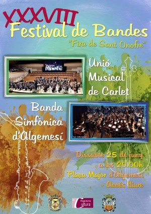 XXXVIII Festival de Bandes Algemesí Unió Musical de Carlet Beatriz Fernández Ferrer Ferran alberto ferrer la veu d'algemesí