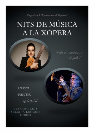 cartell nits de musica a la xopera Thaïs Morell David Pastor vicent nàcher ferrero la veu d'algemesí