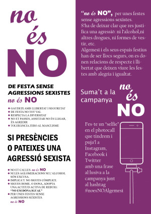 l'eixam-Associació de Dones Feministes d'Algemesí-NO ÉS NO, per unes festes lliures d'agressions sexistes-setmana de bous-fotoperiodismo valencia-agencia de prensa valencia-prensa valencia-comunicacion-periodismo-marketing-publicidad-diseño-carteleria-carton pluma-video corporativo-agencia prensa2-moises castell-carlos bueno-la veu d'algemesí