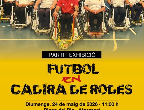 Partit d’exhibició de futbol amb cadira de rodes